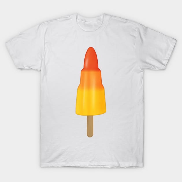 Orange Rocket T-Shirt by LozMac